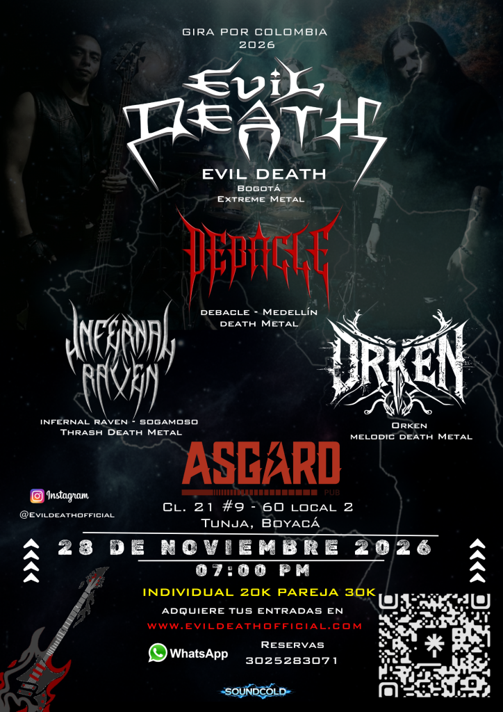 evil death – boyacÁ gira por colombia 2026