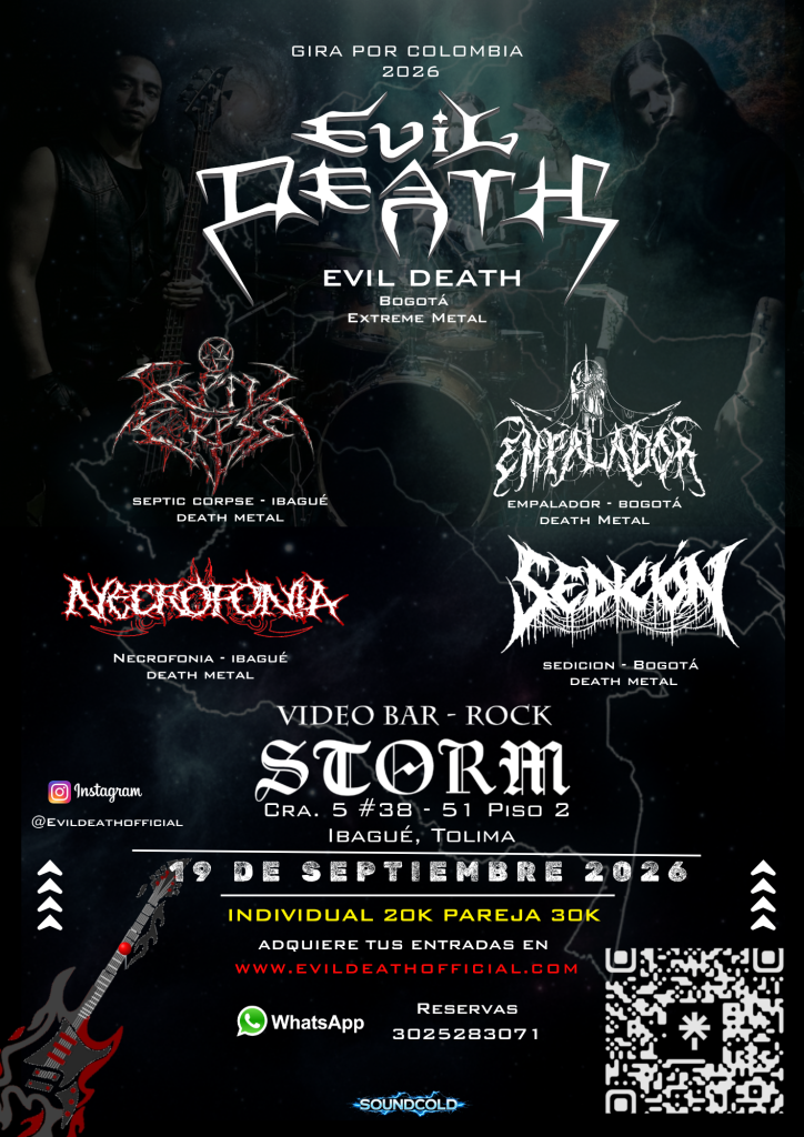 evil death – ibaguÉ gira por colombia 2026